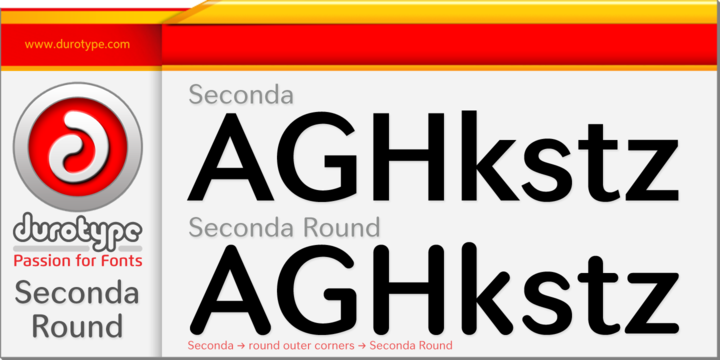 Przykład czcionki Seconda Round Bold Italic